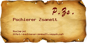 Pschierer Zsanett névjegykártya